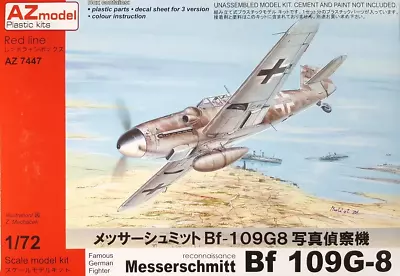 1/72 WW2 Fighter : Messerschmitt Bf-109G-8  Recon   [Germany]#7447 : AZ MODELS • $16.05