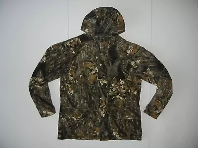 PINE RIDGE Brown RealTree Camo MOSSY OAK BREAK-UP HUNTING JACKET Rain Coat Men M • $33.74