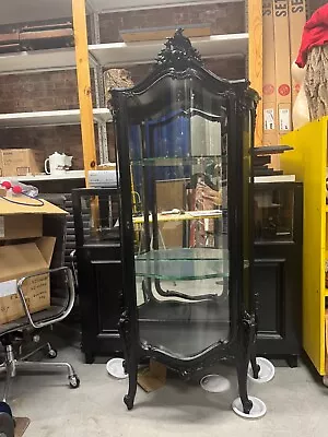 Antique Curved Glass Curio Display Cabinet • $2150