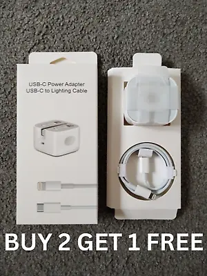 £9.99 • Buy GENUINE 20W USB-C Fast 1M Charger Cable And Plug For Apple IPhone X 11 12 13 14