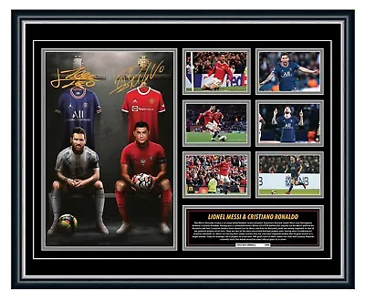 $119.99 • Buy Cristiano Ronaldo & Lionel Messi 2021/22 Signed Ltd Ed Framed Memorabilia