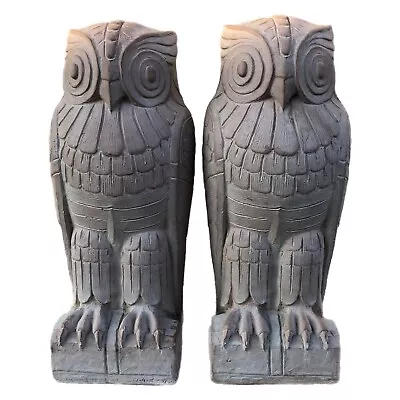 Library Of Congress OWL BOOKEND Heavy Cast Sandstone John Adams Building *READ* • $654.99