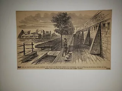 Gosport Navy Yard Walls Workshops 1862 Civil War Sketch • $29.99