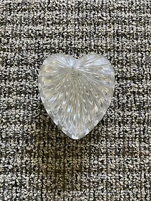 Lead Crystal Heart Trinket Box.  • $11