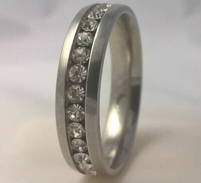 $50 • Buy G-Filled Mens 18k Gold Simulated Diamond Wedding Ring 6mm Band Bling US 9.5 AU T