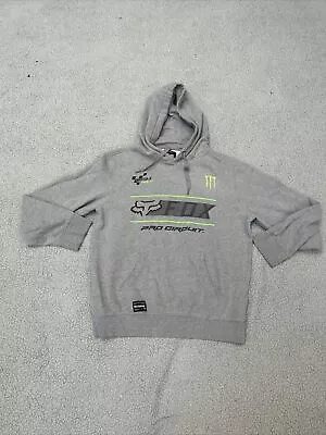 Monster Fox Pro Circuit Racing Men’s Size Medium Hoodie Gray. *read* • $34.95