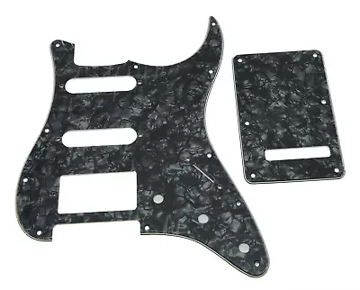 £13.83 • Buy Strat Pickguard,Back Plate And Screws HSS Black Pearl