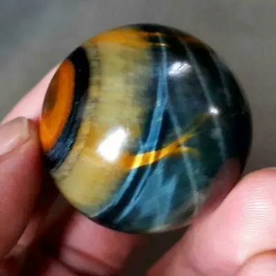 Natural Blue Tiger's Eye Jasper Quartz Sphere Crystal Ball Rock W Healin • £8.57