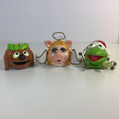 Vintage 1979 Christmas Ornaments Jim Henson Muppets Kermit Rowlf And Miss Piggy • $59.99