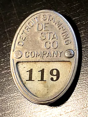 RARE Vintage Detroit Stamping Company DE STA CO Employee Badge • $49.99