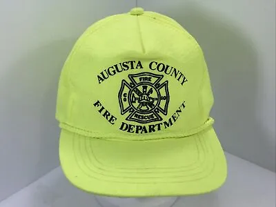 $14.95 • Buy Vintage Augusta County Va Virginia Fire Truckers Snap Back Hat Company 10 Badge