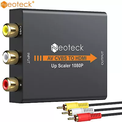 Neoteck Mini Composite CVBS 3RCA HDMI To AV Video Converter Adapter 1080P 720P • $16.55