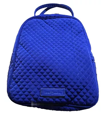 Vera Bradley Lunch Bunch Quilted Cotton Insulated Snack Lunch Bag Dark Blue • $14.99