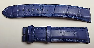 OEM Jean Rousseau Paris Genuine Alligator Blue Leather Watch Strap 20/16 Mm • $443.12