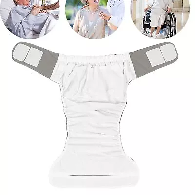 Waterproof Washable Reusable Adult Elderly Cloth Diapers Pocket Nappies(Gray Dmx • $29.84