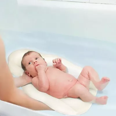 £11.98 • Buy New Born Baby Bath Foam Safety Support White Sponge Soft Bathing Cleaning Body
