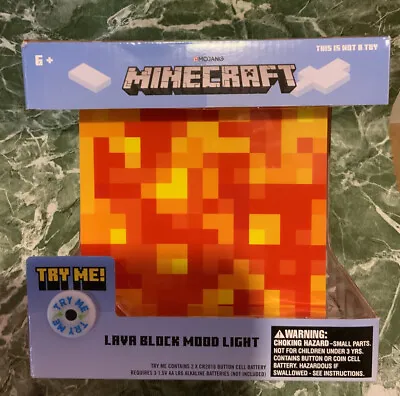 🔥 Minecraft Lava Block Nightlight LED Mood Light Kids Lamp 🆕 • $32.99