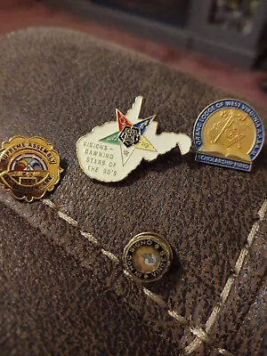 Vintage Masonic Masons Enameled Pin Lot • $9.99