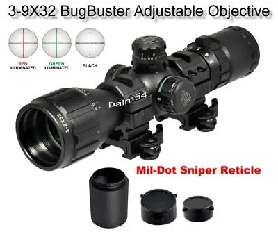 $119.48 • Buy Leapers 3-9x32 CQB Bug Buster Rifle Scope Rings & Sunshade - Quick Detach Mount