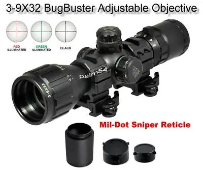 Leapers 3-9x32 CQB Bug Buster Rifle Scope Rings & Sunshade - SCP-M392AOLWQ • $129.77