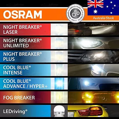 OSRAM Automotive BULBS LAMPS LED H1 H3 H4 H7 H8 H11 HB3 HB4 H6W H21W T10 T20 P21 • $18.95
