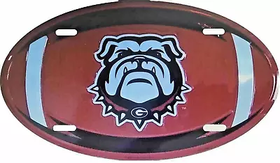 GA Georgia Bulldogs Oval Football License Plate Embossed Aluminum Dog Tag • $12.95