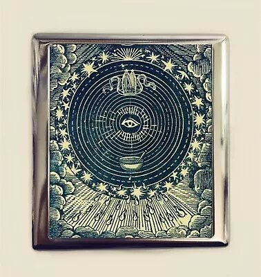 Eye Tarot Cigarette Case Business Card ID Holder All Seeing Occult Vintage Image • $13.99