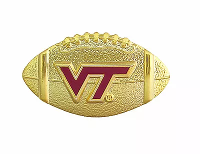 Virginia Tech Hokies NCAA Golden Football Logo Pin • $7.15