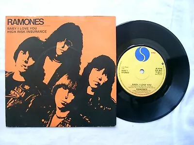 RAMONES - Baby I Love You / High Risk Insurance 7  - 1980 UK - Damont Pressing • £18.99