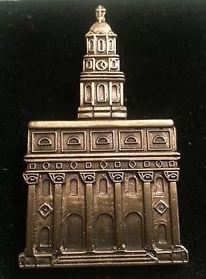 NAUVOO TEMPLE Antique Gold 1-1/4  Lapel Pin Mormon • $12.99