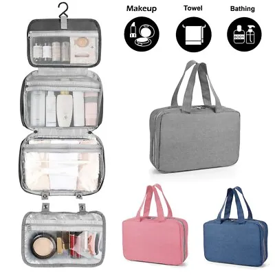 Women Travel Cosmetic Makeup Bag Toiletry Hanging Organizer Storage Case Pouch • $16.19