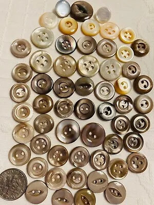 58 Vintage Mother Of Pearl Buttons. Estate Find • $5.99