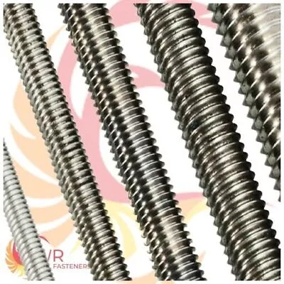 M2.5 M3 M4 M5 M6 M8 M10 A2 Stainless Fully Threaded Rod/Bar/Studding/Allthread  • £3.62