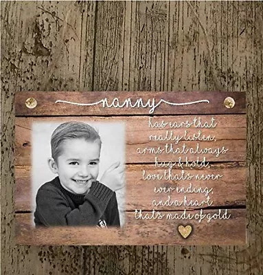 Personalised Photo Nanny/Grandad/Mum Quote Wooden Sign/plaque-Ideal Unique Gift • £7.99