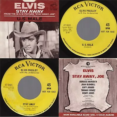 PROMO Elvis Presley   U.S. Male / Stay Away  RCA Victor 47-9465 1968 • $34