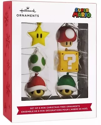 New Hallmark Super Mario Set Of 6 Mini Christmas Tree Ornaments • $15.99