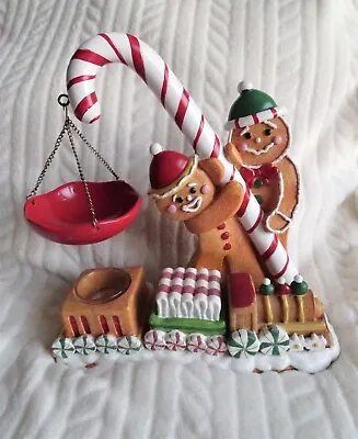 Yankee Candle Gingerbread Candy Cane  Train Hanging Tart Warmer Burner • £100