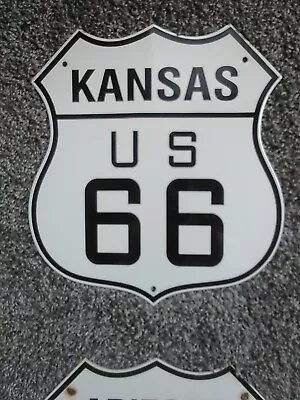 Antique Vintage Porcelain Kansas Us 66 Sign 13 Inch By 12 In Get The Set 👍 • $59