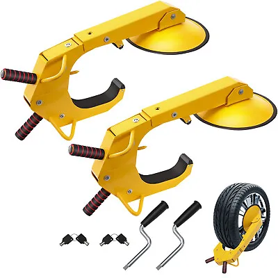 2x Wheel Clamp Disc Lock Anti-Theft Security Safety Auto Car Vehicle Heavy Duty • $91.99