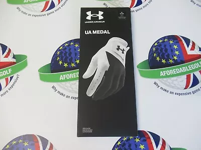 Under Armour Medal Left Hand Golf Glove White/black Size Xl • £8.99