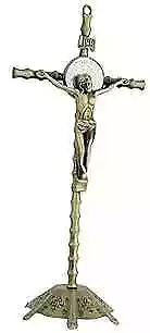  Crucifix 12 Inch Metal Jesus Christ Wall Cross Stand Hanging Or Coppery • $31.54