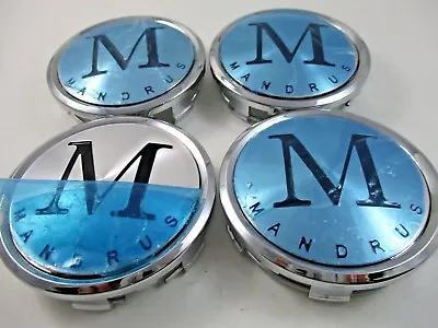 Mandrus/ M Silver/chrome Custom Wheel Center Cap #c-e71/ #spce71-c  (for 4 ) • $101.42