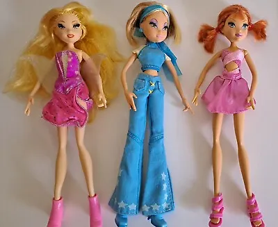 Winx Club Rainbow Dolls 2004/05 Original Outfits Bloom Flora Stella. Season 1/2 • $115