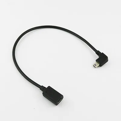 Mini USB 5 Pin Male Right Angle To USB-C 3.1 Type C Female Charging Data Cable • $2.99