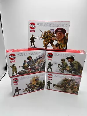 Airfix 1/32 Soldier Figures German US British Infantry/Paratroopers • $21.19