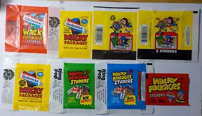 Vintage Topps & OPC Wacky Packages 8 Different Wax Wrapper Lot • $3.69