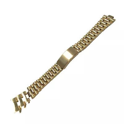 New Men's President  Curved Ends Watch Bracelet  Gold P 18 20 22mm Bar Ends • £24.99