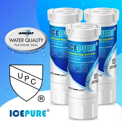 Fit For GE XWF WR17X30702 GBE21 GDE21 Refrigerator Water Filter ICEPURE 3 Pack • $22.79