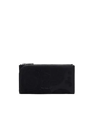 Desigual Printed Zipper Wallet With Multiple Pockets  -  Wallets  - Black • $165