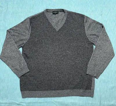 Enzo Mantovani Men’s XL Gray Cashmere Wool Blended Sweater V-Neck Made In Italy • $22.99